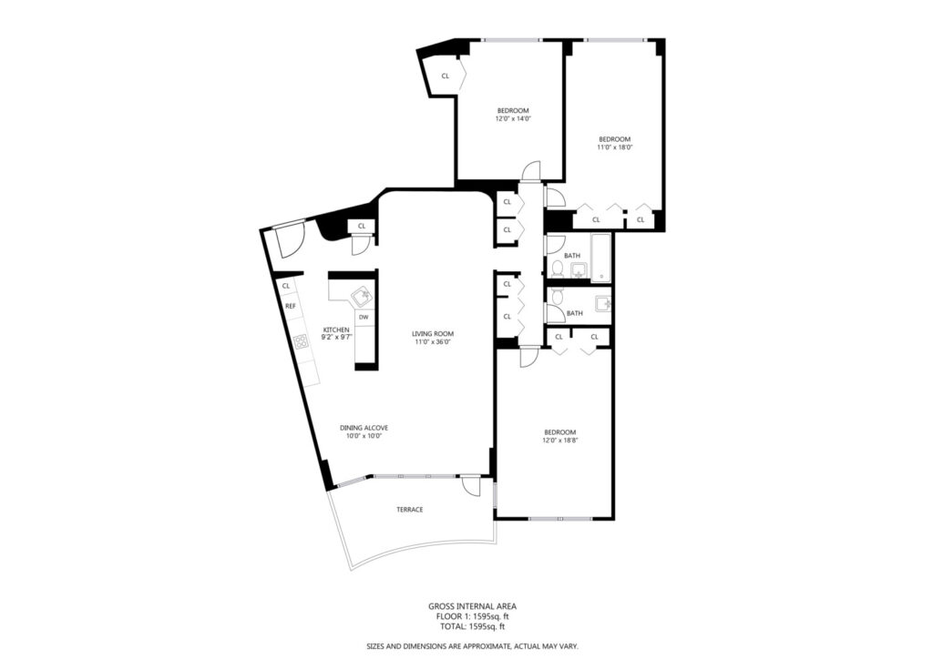 1020 Grand Concourse #20C Floor Plan